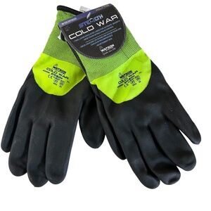 Watson Gloves Work Cold War Stealth #9392 Size XL Insulated Liner Green Black